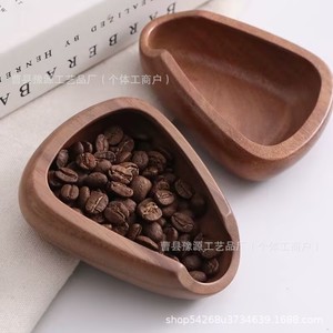 ถาดใส่เมล็ดกาแฟไม้วอลนัททรงกลม ใช้งานในบ้าน เป็นมิตรกับสิ่งแวดล้อม - Product Image 3