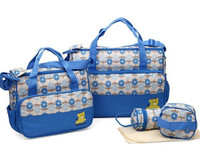 Sac à langer cinq pièces multifonctionnel grande capacité en nylon imperméable super léger pour maman et bébé