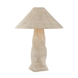 Lampe de table bohème en rotin naturel tressé et céramique blanche |   Éclairage naturel confortable pour les chambres d'hôtel et les espaces de loisirs des complexes hôteliers - Product Image 6