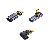 Adaptateur d'extension 100W USB C femelle vers USB C mâle Adaptateur de charge magnétique USB4.0 Type-C Charge rapide 24 broches 8K