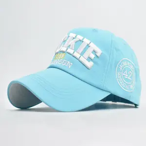 ファッションプレーンスポーツ野球帽帽子ユニセックス3D刺繍JACKIE調節可能なキャンペーンシャポートラッカー帽子お父さん帽子