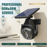 Lampe Solaire de Jardin 5W Extérieure Étanche IP65 à LED, Design Caméra, 6500K Lumière du Jour, Détecteur de Mouvement, Simulation Moniteur, en ABS