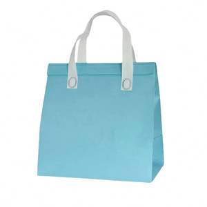 Sac isotherme réutilisable en non-tissé avec logo personnalisé, isolation biodégradable pour les plats à emporter, le lait, les gâteaux, le sucre - Product Image 1