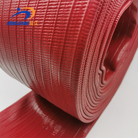 Tuyau plat flexible en PVC épais résistant à la corrosion Hongjiang pour l'irrigation agricole, 6 pouces, bleu, 100 m, pour le refoulement d'eau