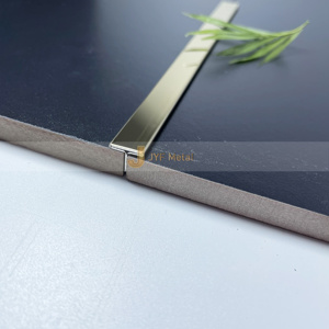 แผ่นปิดผนังกระเบื้องโรงแรม EX511 รูปตัว T ขนาดสั่งทำได้  ทำจากสแตนเลส รูปทรงตัว T สำหรับตกแต่งสถาปัตยกรรม  โปรไฟล์รูปตัว T สำหรับงานตกแต่งภายในที่ทันสมัย - Product Image 4