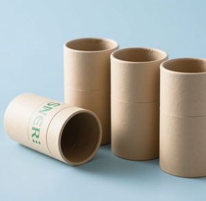 Boîte à cylindre en papier kraft simple Conceptions personnalisées Emballage cylindrique en carton Thé Café Boîte à tube en papier rond Emballage OEM - Product Image 3