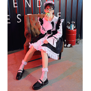 ชุดแม่บ้านคอสเพลย์<span class=keywords><strong>โล</strong></span>ลิต้าน่ารักเซ็กซี่เร้าอารมณ์น่ารักเครื่องแต่งกายคาเฟ่น่ารักสีขาวดำชุดเครื่องแบบผู้ชายชุดผ้ากันเปื้อนชุดโบว์น่ารัก mucama - Product Image 3