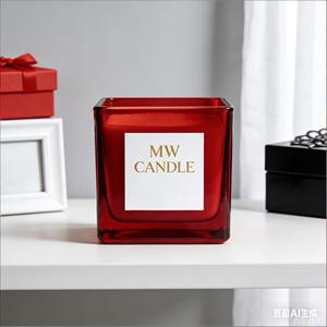 Vela Aromática en Frasco de Vidrio Cuadrado MISS WEI, Cera de Soya, Aromaterapia, Decoración Minimalista para el Hogar, 1 Mecha, Aroma Floral y Vegetal - Product Image 3