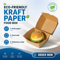 Boîte à hamburger jetable avec doublure intérieure résistante à la graisse pour la vente à emporter – Prise en charge des commandes en gros