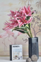 Bunga Lily Besar Buatan, Tanaman Mewah, Bunga Realistis Tahan Lama, Dekorasi Wisuda, Ruang Tamu, Hotel, Restoran