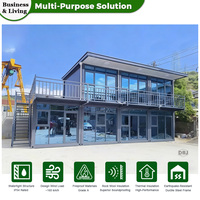 Casa Contenedor Modular Prefabricada de 20 Pies con Estructura de Acero, Casa Pequeña Portátil con Muro Cortina de Vidrio, Edificio de Oficinas Moderno