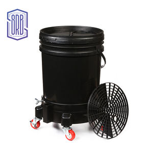 Seau de lavage de voiture en plastique de style nouveau avec grille de protection et chariot - Product Image 3