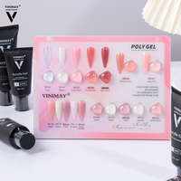 Vinimay Kit Professionnel Polygel 12 Couleurs, OEM ODM Vernis Gel Acrylique 1 KG, Set d'Extension Polygel Acrylique pour Ongles