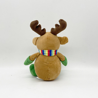 Peluche personnalisée renne, adorable animal en peluche avec logo brodé, jouet doux OEM ODM, cadeau pour enfants