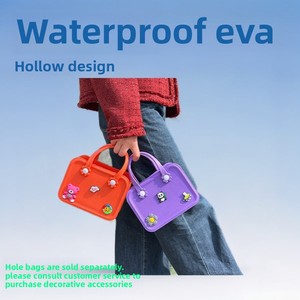 Mini bolso cuadrado de EVA impermeable de lujo, patrón de leopardo a la moda con asas dobles, tamaño pequeño para uso en la playa de viaje para <span class=keywords><strong>niñas</strong></span> - Product Image 3