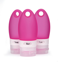 Ensemble de bouteilles de voyage en silicone de qualité alimentaire sans BPA, personnalisables, 98 ml, légères, réutilisables, multi-tailles, pour le camping, la randonnée, la plage