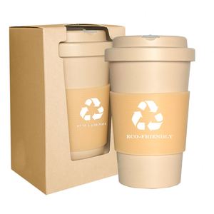 Gobelet à café réutilisable et biodégradable en PLA écologique de 15 oz, logo personnalisé, gobelet compostable durable, compatible micro-ondes, sans BPA, cadeaux d'affaires - Product Image 4