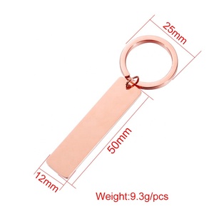 Stainless Steel Keychain Custom Blank <strong>Labels</strong> Personal Logo Metal <strong>Key</strong> Chains Metal Laser Engravable Souvenir Keychain Name Tag - Product Image 3