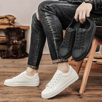Baskets Décontractées Pour Homme Printemps Automne Respirantes Légères en Cuir PU Chaussures Bateau Confortables Tendance Passe-Partout