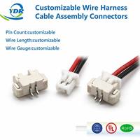 Rangkaian Kabel Khusus 1.25mm 2-14 Pin Male Female dengan Inti Tembaga dan Isolasi PVC untuk Baterai PCB Elektronik OEM