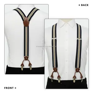 Calças com costas em Y ajustáveis, suspensório clássico elástico para homens, cor Y de 3,5 cm, venda direta da fábrica personalizada para casamento