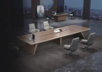 Table de conférence moderne de luxe en bois massif, extensible et pliable, avec grande boîte de rangement pour câbles, éléments chinois, pour bureau, école, hôpital