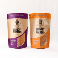 Sachet Doypack Personnalisé Imprimé en Héliogravure, Stratifié Kraft/PET/PE, Refermable avec Fermeture Ziplock, Qualité Alimentaire, Anti-humidité, pour Aliments pour Chiens