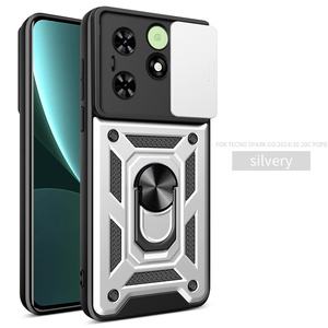 เคสสำหรับ Tecno Spark 40 <span class=keywords><strong>Pro</strong></span>/Spark 40C/Pova 7 <span class=keywords><strong>Pro</strong></span> แบบกันกระแทกพร้อมวงแหวนโลหะ ขาตั้ง และฝาปิดเลนส์แบบเลื่อน <span class=keywords><strong>2</strong></span> in 1 - Product Image 6