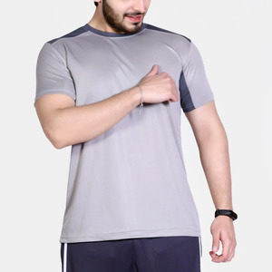 Camiseta Deportiva de Alto Rendimiento para Hombre, Manga Corta, Corte Regular, Transpirable, Ecológica, de Poliéster/Algodón Sólido - Product Image 6