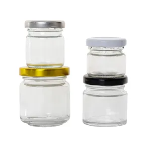 Glass Jar Factory Customized 100ml 150ml 200ml 240ml 300ml 350ml 500ml 650ml 770ml 1000ml Round Storage Packaging Food Glass Jars Factory