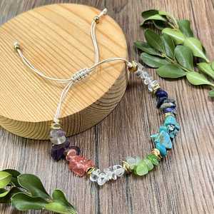 Bracelet en pierre naturelle avec perles de verre colorées – Sagesse et vision claire – Potentiel de marketing viral exclusif – Conception personnalisée - Product Image 4