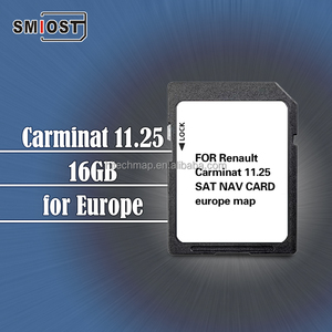 Pour SMIOST 16GB carte SD CID pour Tomtom Navigation Renault <span class=keywords><strong>Carminat</strong></span> 11.25 Europe scène de trafic mémoire en plastique pour véhicule Navigat - Product Image 1