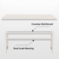 Bureau d'angle moderne en bois avec cadre métallique en forme de L, table d'étude informatique pour la maison avec étagères pour le salon