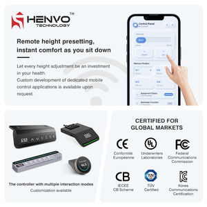 DF-0041 Marco de Escritorio Ergonómico Motorizado Ideal para Oficina y Oficina en Casa con Motores Dobles de 3 Etapas, Colores y Aspecto Personalizables - Product Image 2