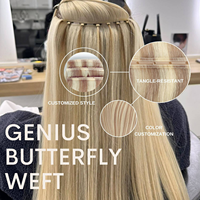 Nouvelles extensions de cheveux de luxe 100% vierges Remy, double épaisseur, invisibles, sans couture, à clipser, couleurs claires