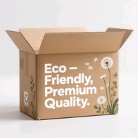 Carton d'expédition kraft écologique avec motif végétal blanc et boîte postale recyclable de qualité supérieure