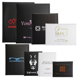 Enveloppes postales en plastique à bulles, enveloppes d'expédition, sacs à bulles, couleur or rose, argent, noir, blanc, logo personnalisé, imperméables - Product Image 2