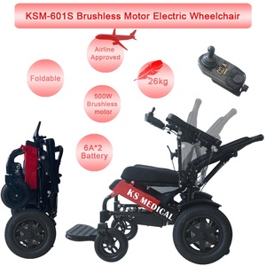 Silla de Ruedas Motorizada KSM-601S con Motor Eléctrico sin Escobillas de 250w y Reclinación Manual, Silla de Ruedas Plegable Ligera en Venta - Product Image 2