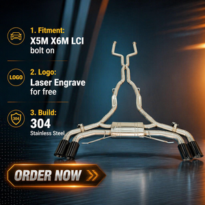 Système d'échappement Valvetronic et télécommande CSZ <span class=keywords><strong>BMW</strong></span> X5M <span class=keywords><strong>Competition</strong></span> F95 LCI X6M <span class=keywords><strong>F96</strong></span> S68 4.4T 2024-2025 en acier inoxydable 304 - Product Image 1
