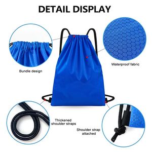 Custom Logo <b>Drawstring</b> Travel Storage Waterproof Sports <b>Backpack</b> Oxford Sports <b>Backpack</b> <b>Drawstring</b> Bags With Gym <b>Drawstring</b> Bags - Product Image 4
