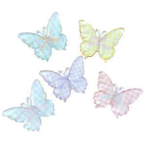 Kẹp tóc bướm trong suốt tự làm dễ thương mùa hè mới ngọt ngào dành cho học sinh, phụ kiện tóc mái, chất liệu làm khóa giày, nguyên liệu thủ công - Product Image 5