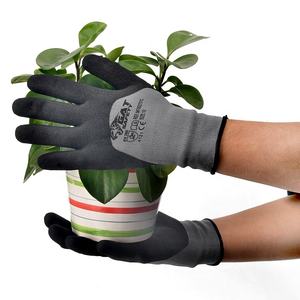 15 ग्राम नायलॉन लाइनर औद्योगिक कार्य दस्ताने के साथ उच्च गुणवत्ता वाले फोम सैंडी नक्कल लेपित नाइट्राइल दस्ताने - Product Image 5