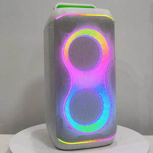 مكبر صوت كاريوكي مزدوج 6.5 بوصة للحفلات، سماعات هاي فاي محمولة بيضاء، مضخم صوت موسيقي للحفلات - Product Image 2