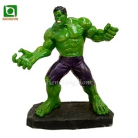 Statue de Hulk en fibre de verre décorative 2024, H200cm, statue de dessin animé en résine