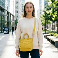 Sac bandoulière unisexe en nylon imperméable personnalisé, léger, durable, fermeture éclair, multi-poches pour les voyages et l'usage quotidien