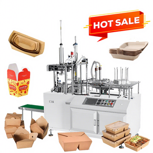 Máquina Automática ZX-550 para Fabricar Cajas de Almuerzo de Papel Kraft de Grado Alimenticio, Máquina para Hacer Cajas <span class=keywords><strong>Bento</strong></span> de Papel - Product Image 1