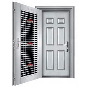 Bon marché Cadre En Verre Fer Gril Moderne de Couleur Vive de Style De Luxe En Acier Inoxydable Porte Conception de Grilles de <span class=keywords><strong>Photos</strong></span> - Product Image 4