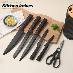 Couteau à viande en acier inoxydable à prix de gros, ensemble de couteaux de cuisine avec bloc - Product Image 2