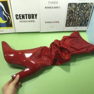 Botas Para Dama Texture Pattern Chunky Heel Knee 2025 New Arrival Women <b>Boots</b> - Product Image 6