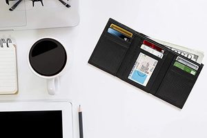 Nouvelle marque en <span class=keywords><strong>cuir</strong></span> véritable hommes noir portefeuille à deux volets longue RFID poche à monnaie <span class=keywords><strong>porte</strong></span>-cartes décontracté ouvert RFID feuille protégée - Product Image 2